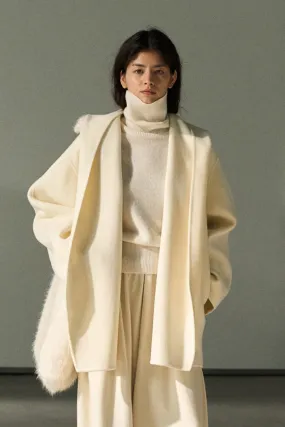 100% wool relaxed silhouette coat | 3 color