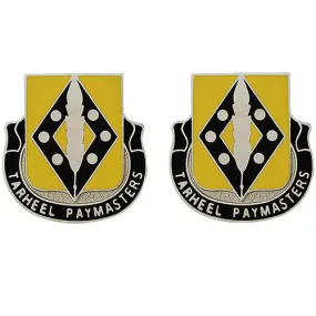 130th Finance Battalion Unit Crest (Tarheel Paymasters) - Sold in Pairs