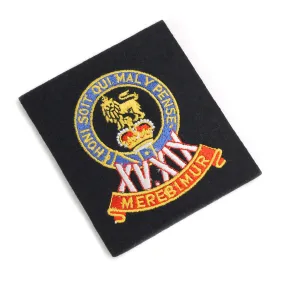 15TH/19TH KINGS ROYAL HUSSARS CLOTH BLAZER BADGE