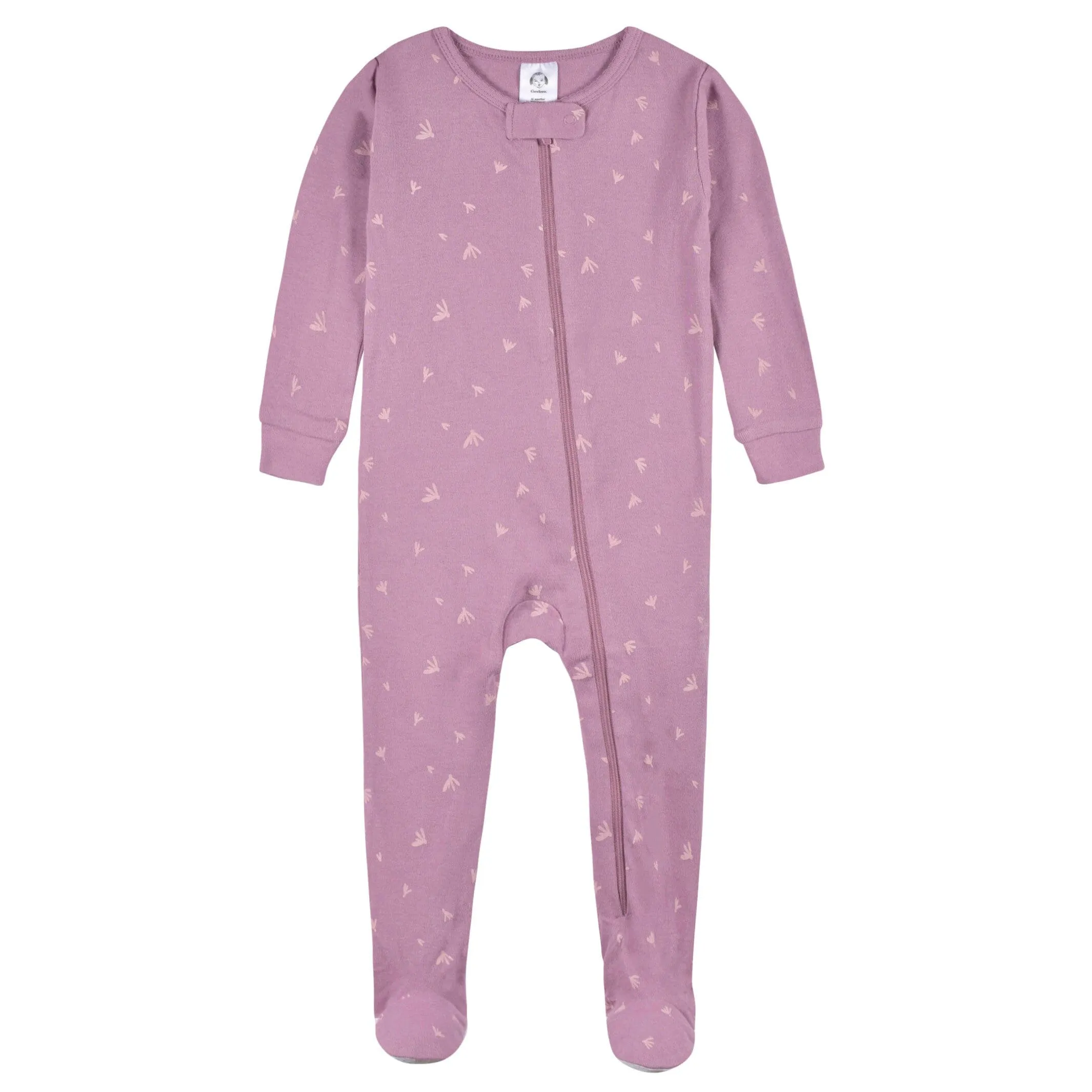 2-Pack Baby & Toddler Girls Purple Woodland Snug Fit Footed Cotton Pajamas