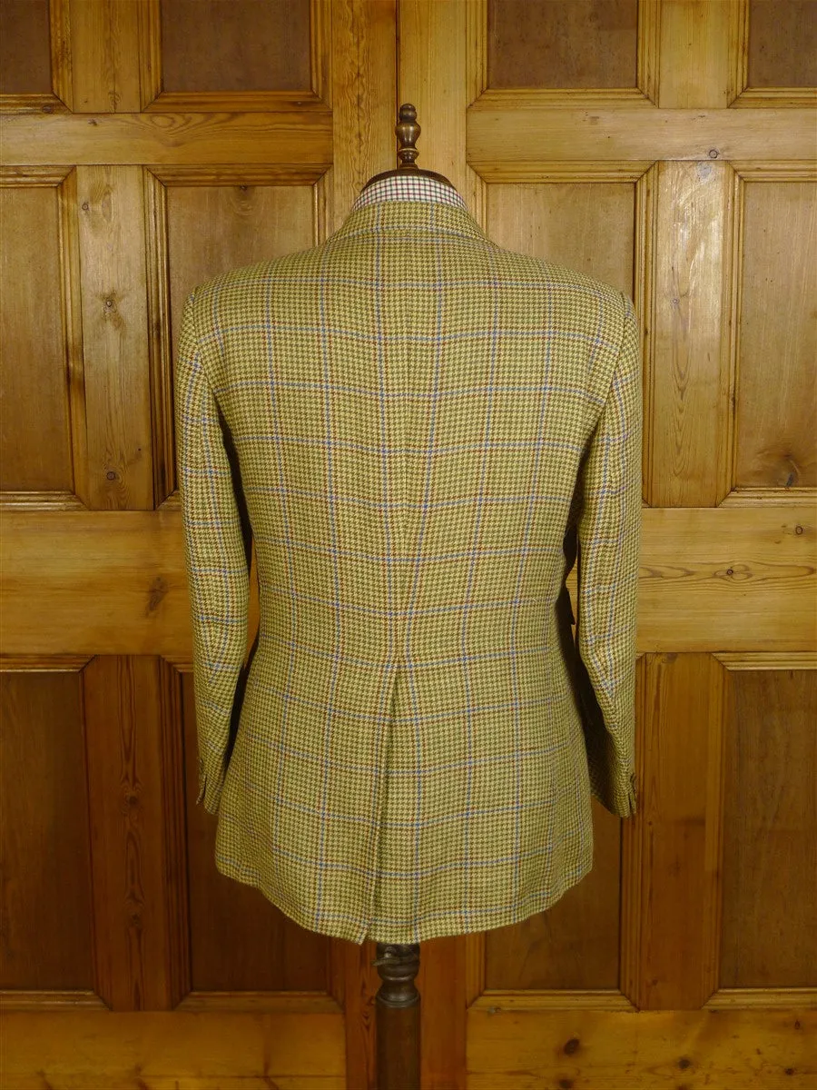 24/0993 cordings of piccadilly 100% linen gun check sports jacket blazer 44 regular