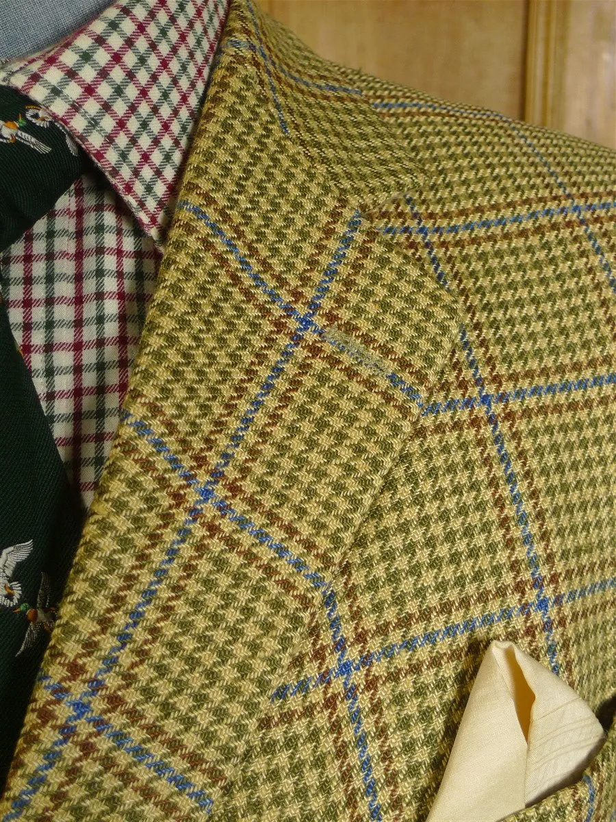 24/0993 cordings of piccadilly 100% linen gun check sports jacket blazer 44 regular