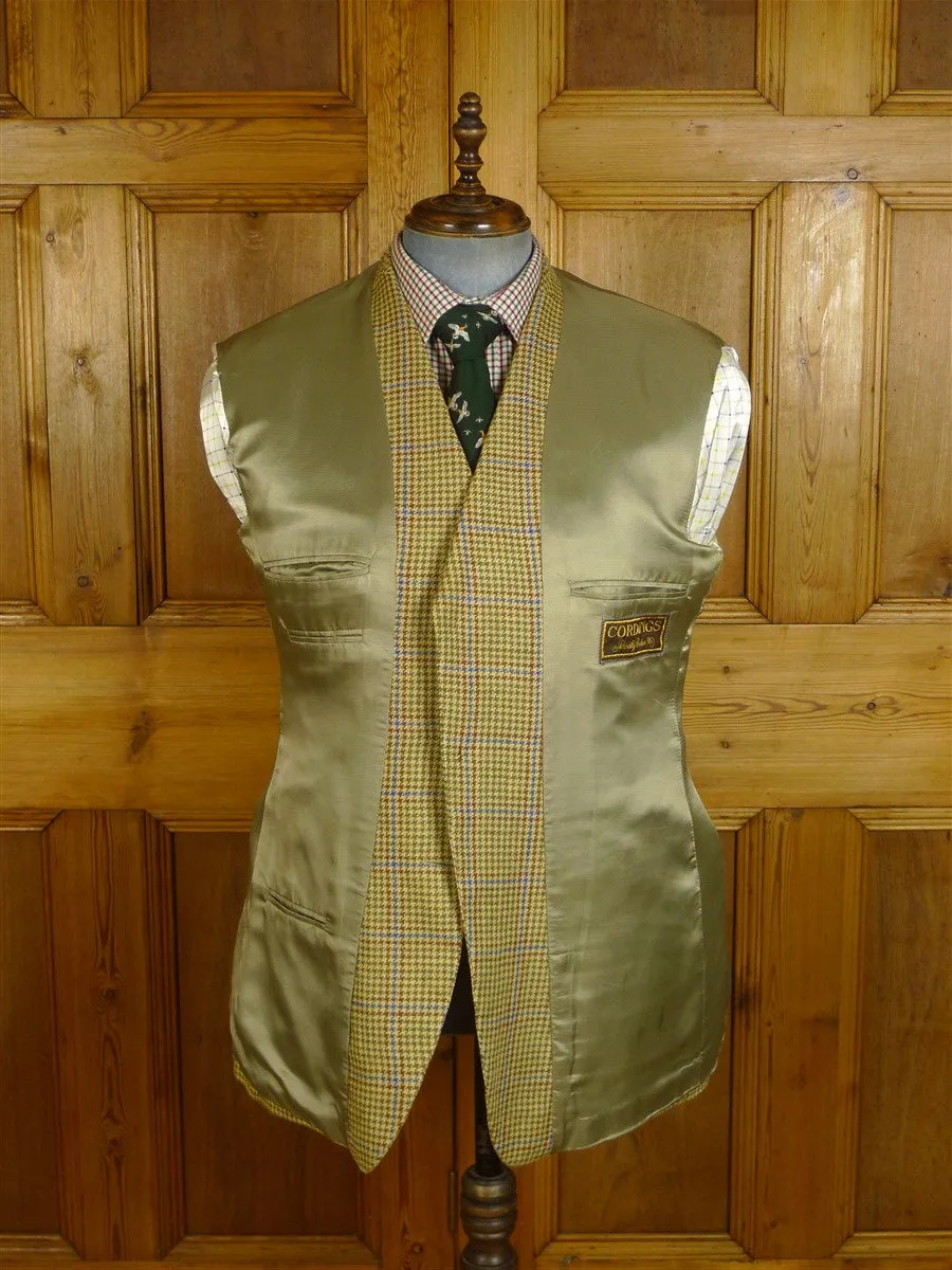 24/0993 cordings of piccadilly 100% linen gun check sports jacket blazer 44 regular