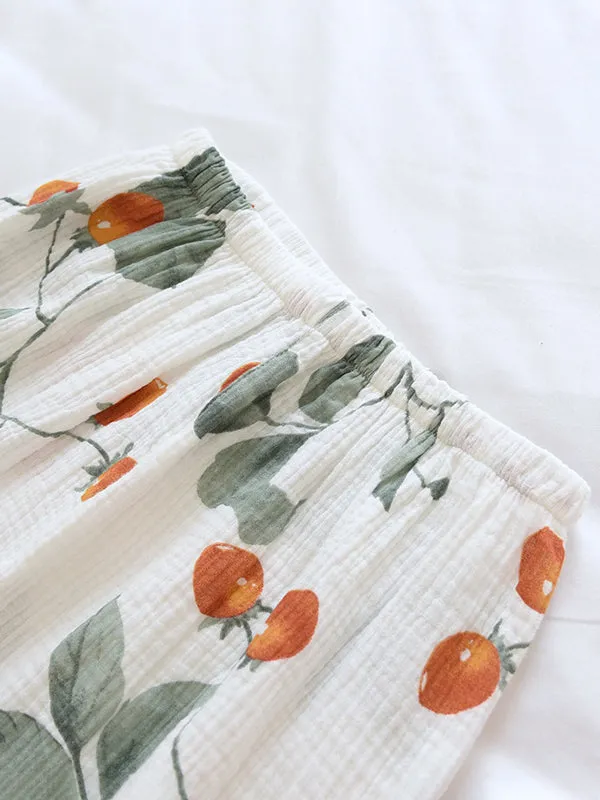 2Pcs Cherry Tomato Cotton Pajamas Set