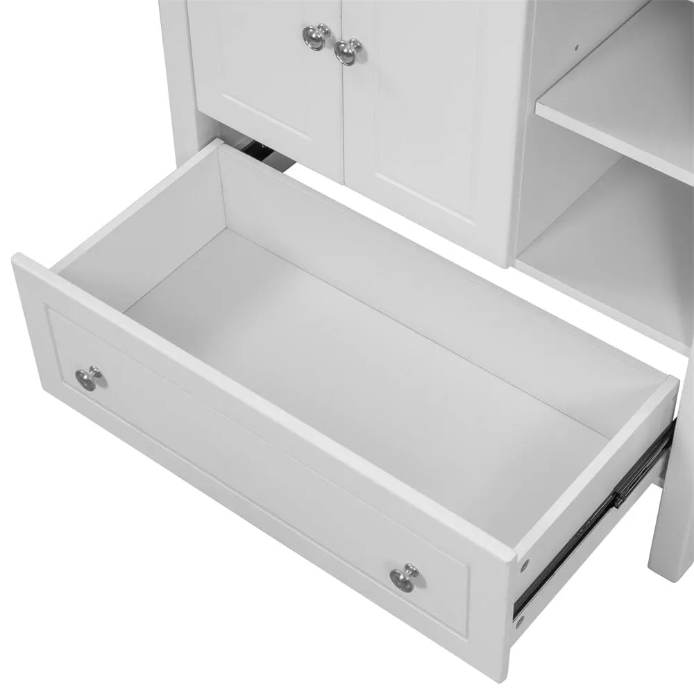 30" Freestanding Bathroom Vanity Storage Cabinet with Ceramic Sink