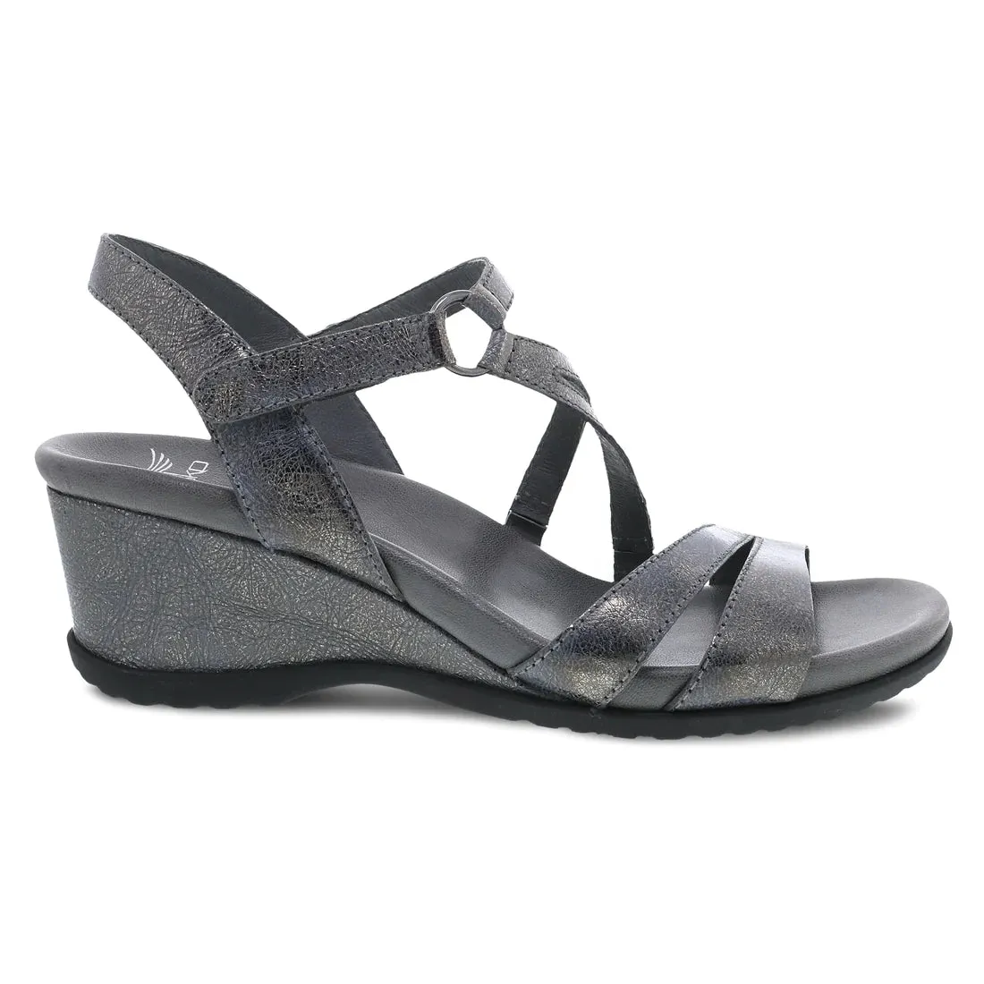 Addyson Strappy Dress Wedge in Pewter CLOSEOUTS