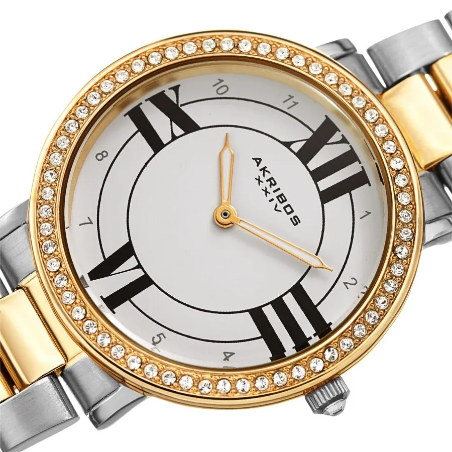 Akribos Xxiv White Dial Ladies Watch AK1036TTG