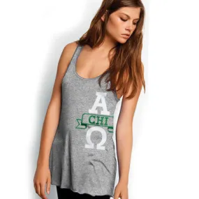 Alpha Chi Omega Printed Flowy Bella Tank - Bella B8800 - CAD