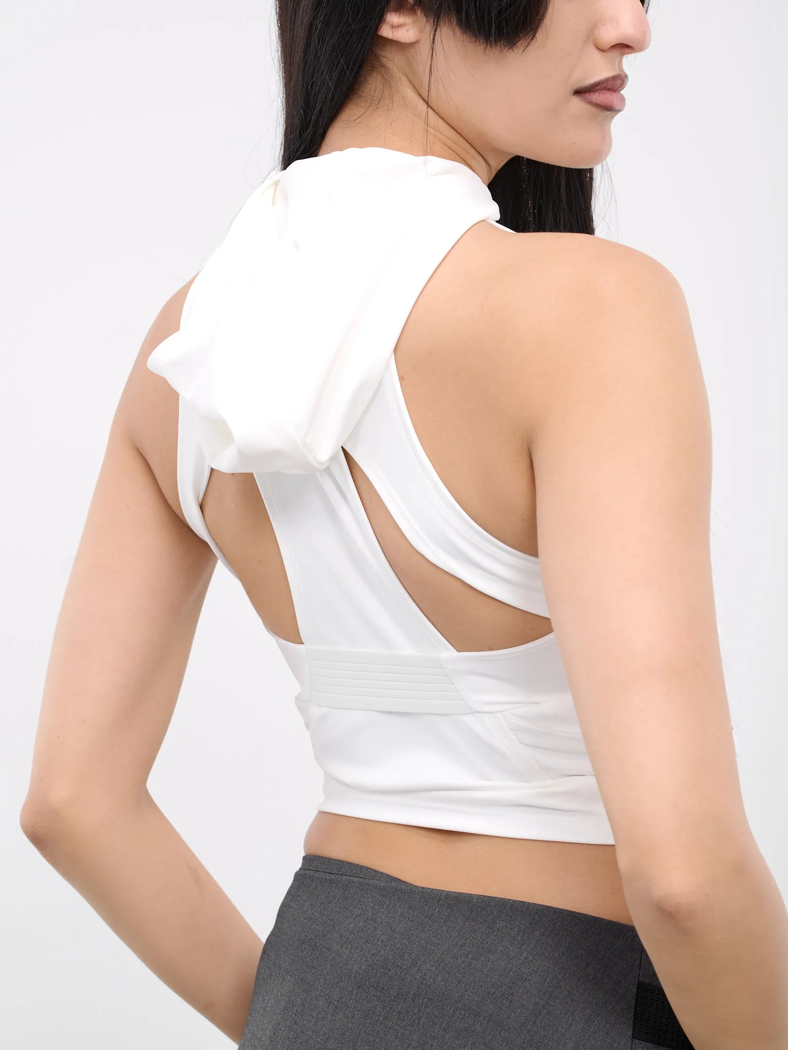 Asymmetric Hooded Tank (TS9W-WHITE)