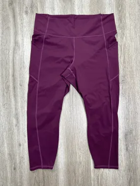 Athletic Leggings By Fabletics In Purple, Size: 3x