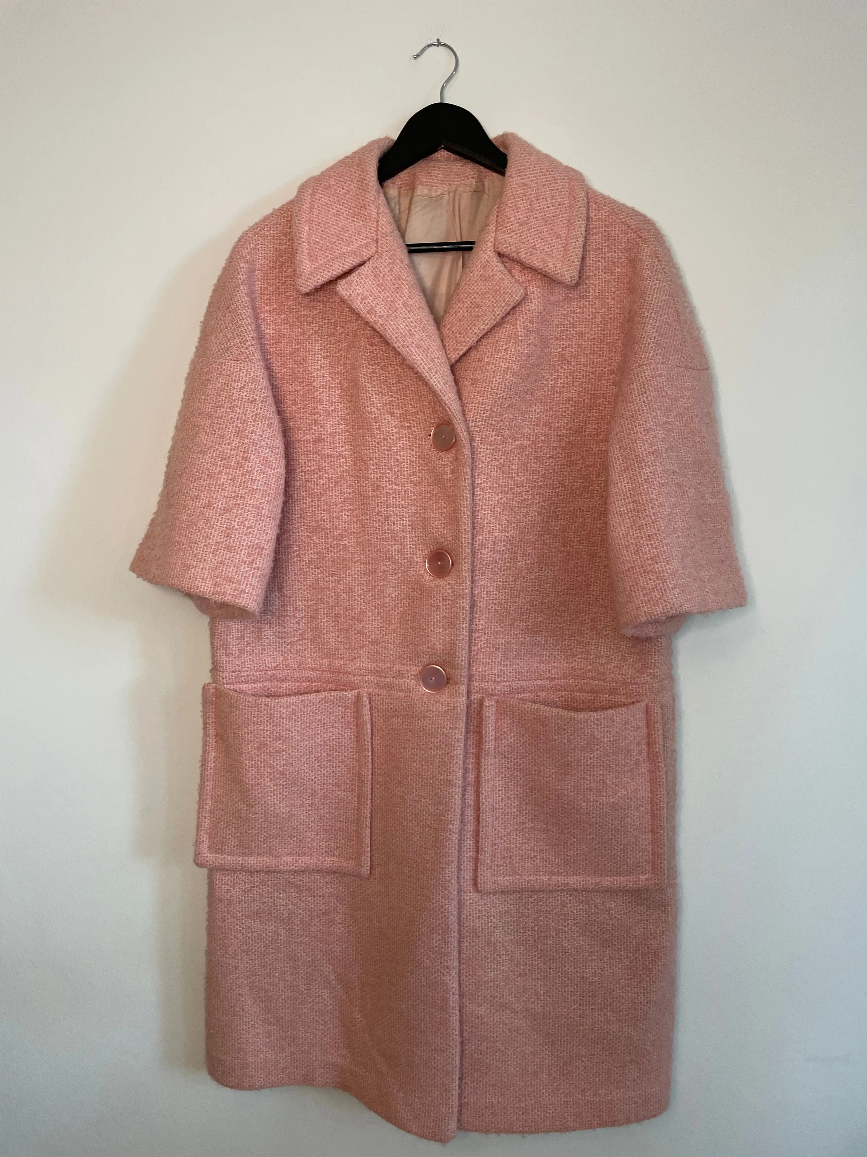 Baby Pink Wool Coat