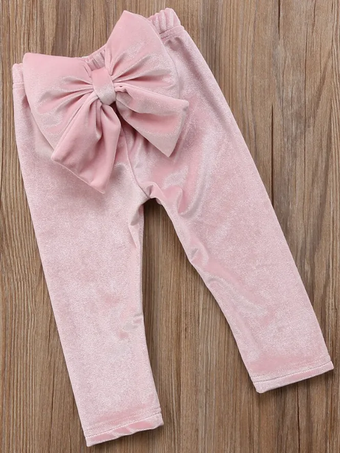 Baby Velvet Vision Princess Bow Leggings