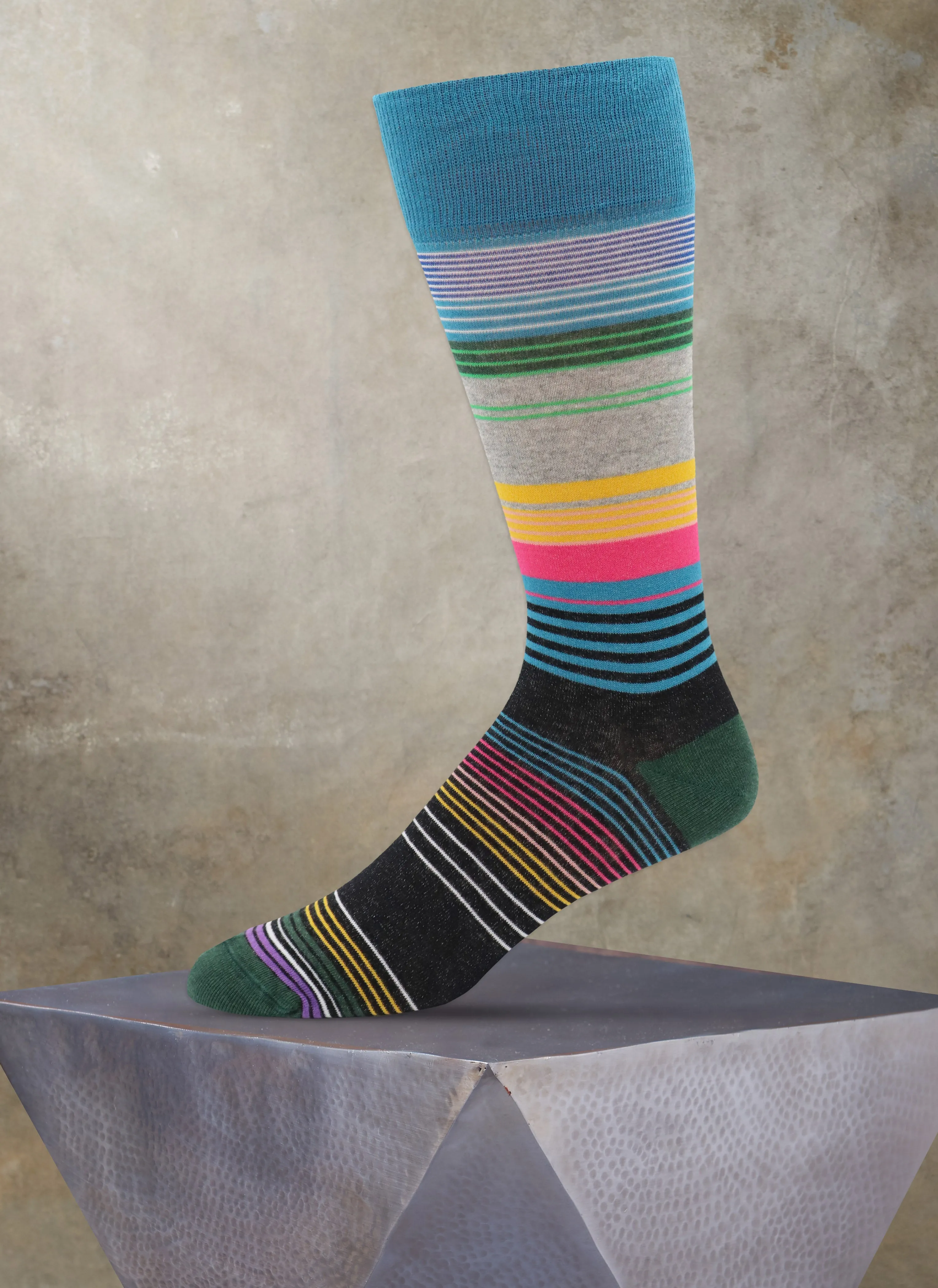 Barcode Stripes Sock in Black