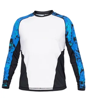 Bare Men's LONG Sleeve Camo Watershirt Rash Guard with 50  SPF UV Protection