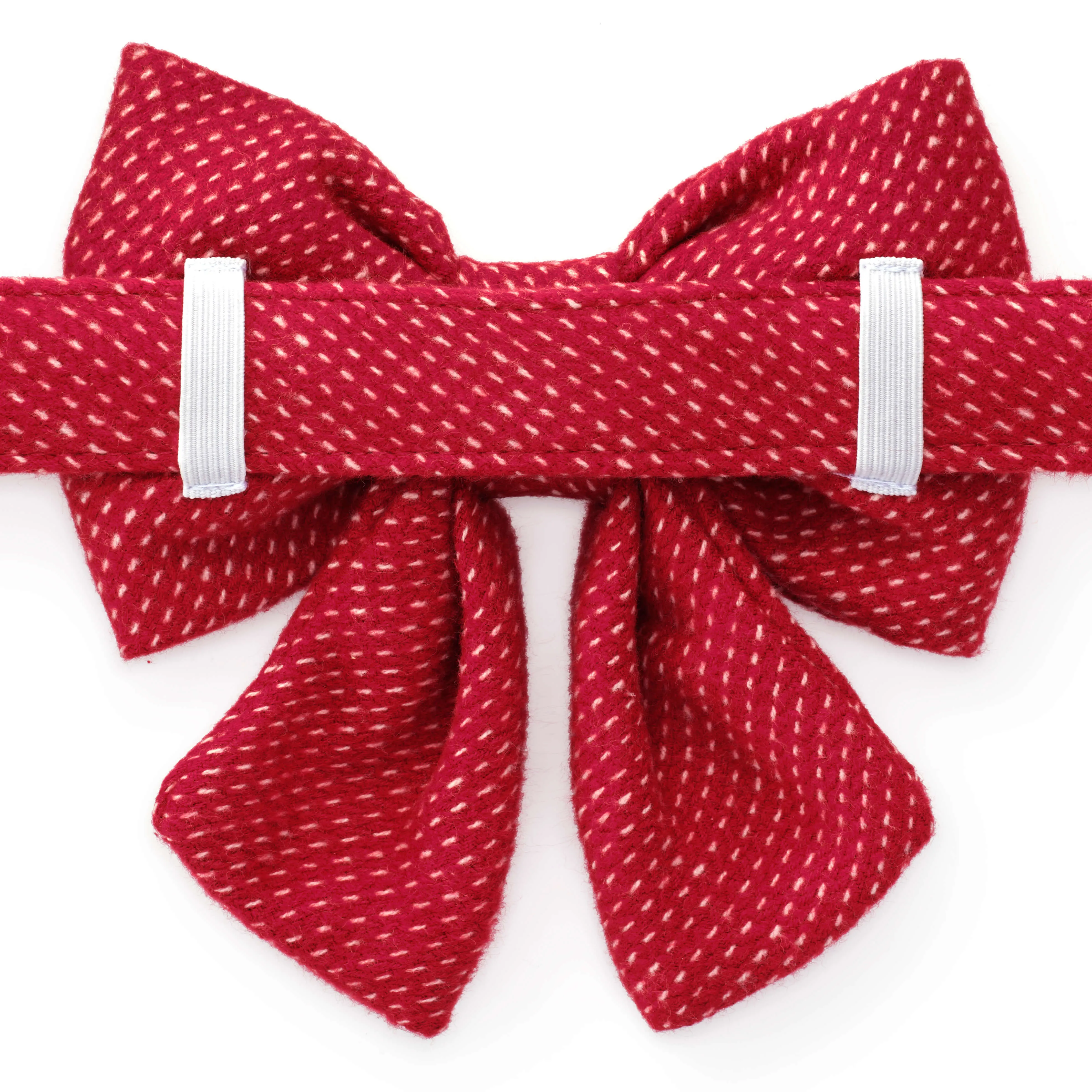 Berry Stitch Flannel Lady Dog Bow