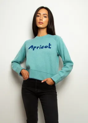 BF Apricot Cropped Raglan Jumper in Pale Blue