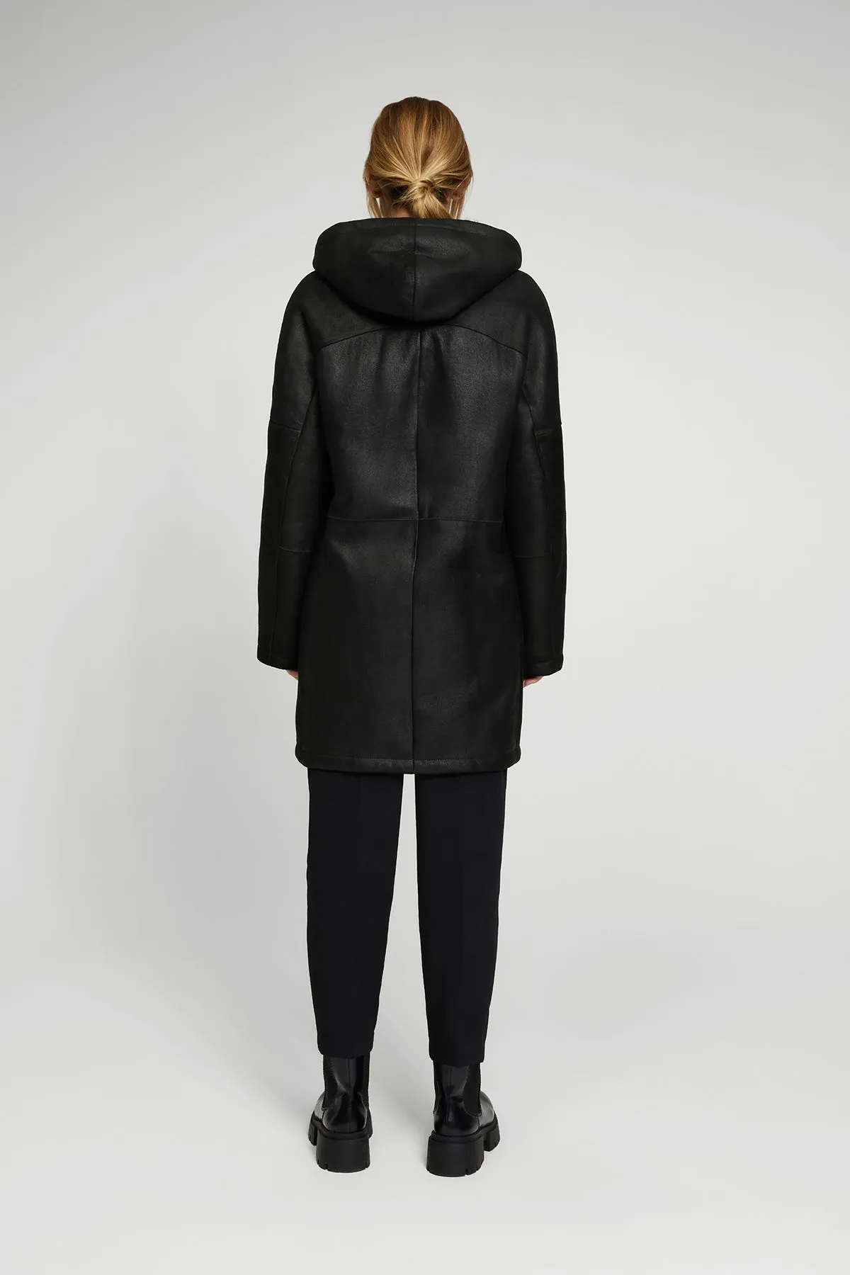 Black Shearling Coat