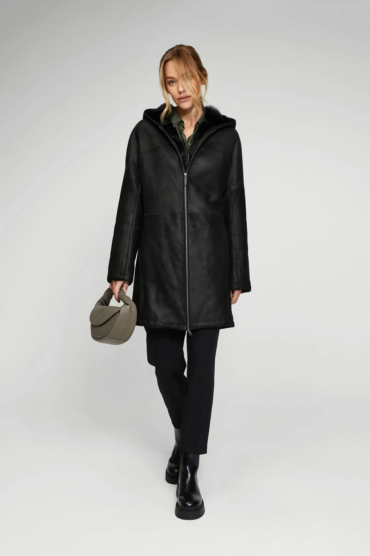 Black Shearling Coat