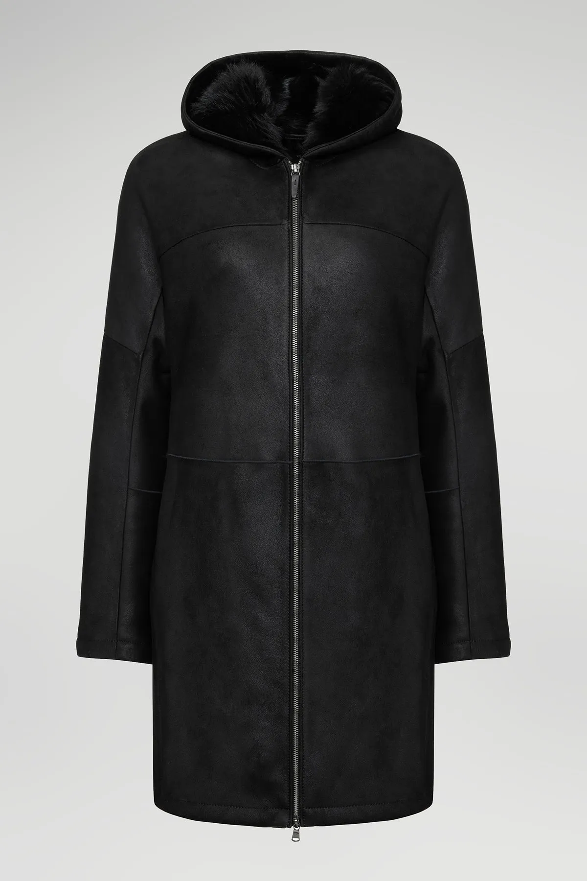 Black Shearling Coat