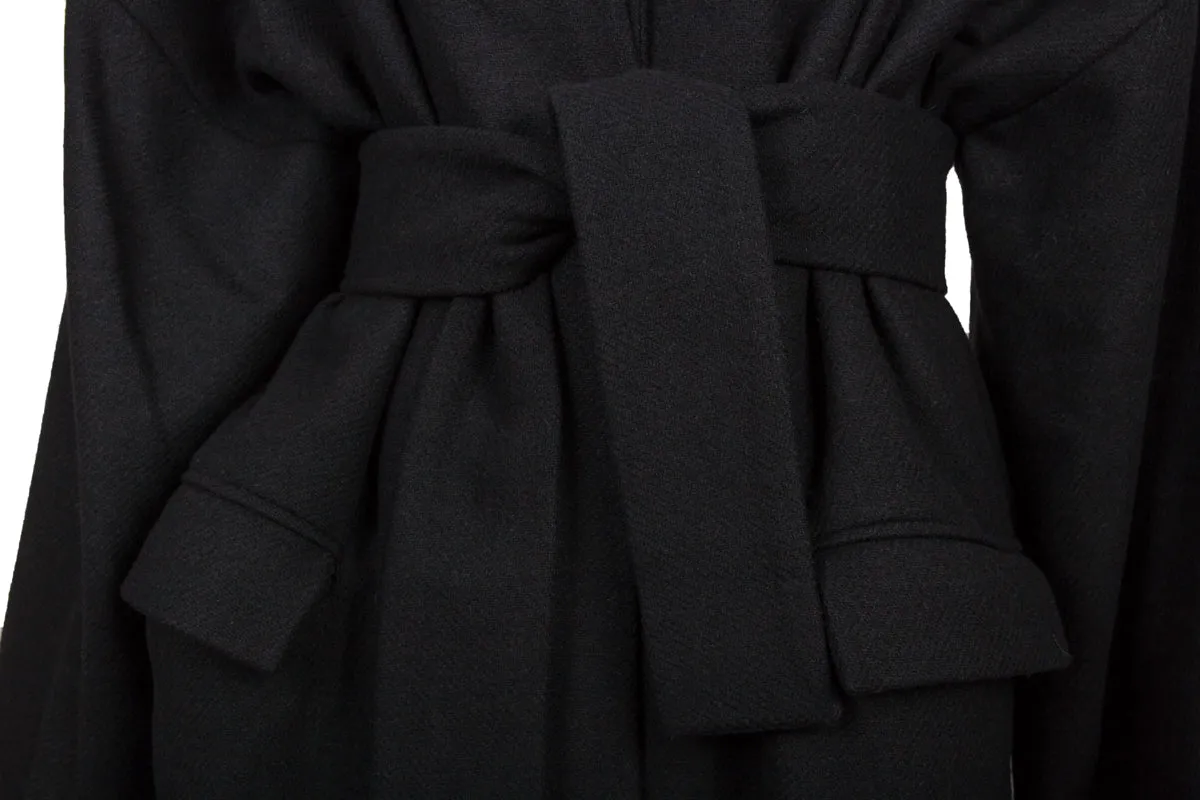 Black wool coat