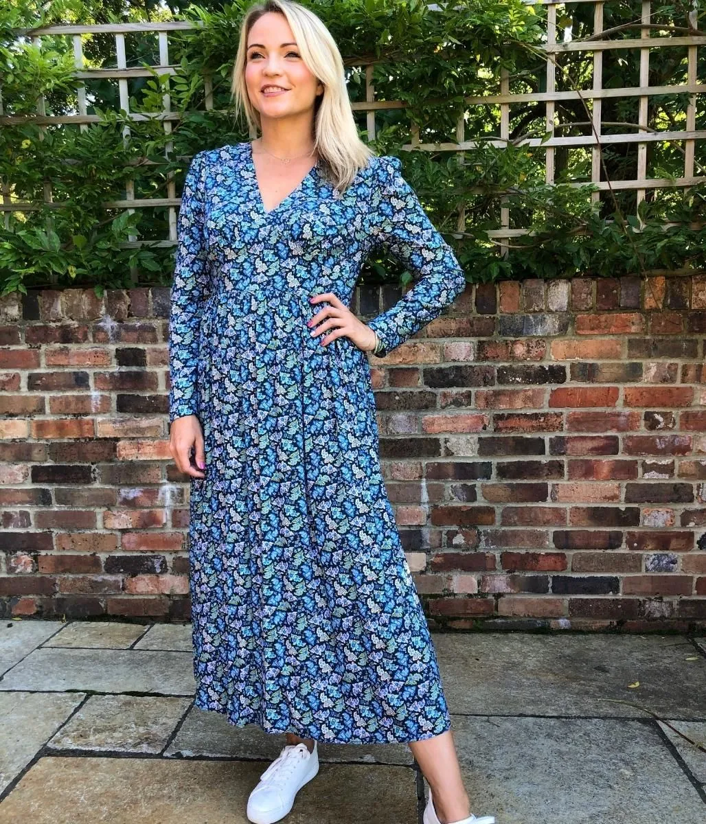 Blue Bloom Carrie Tea Dress