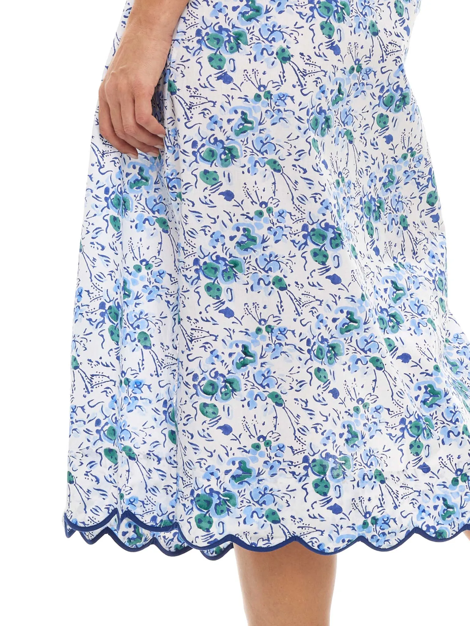 Blue Floral Slip Nightgown