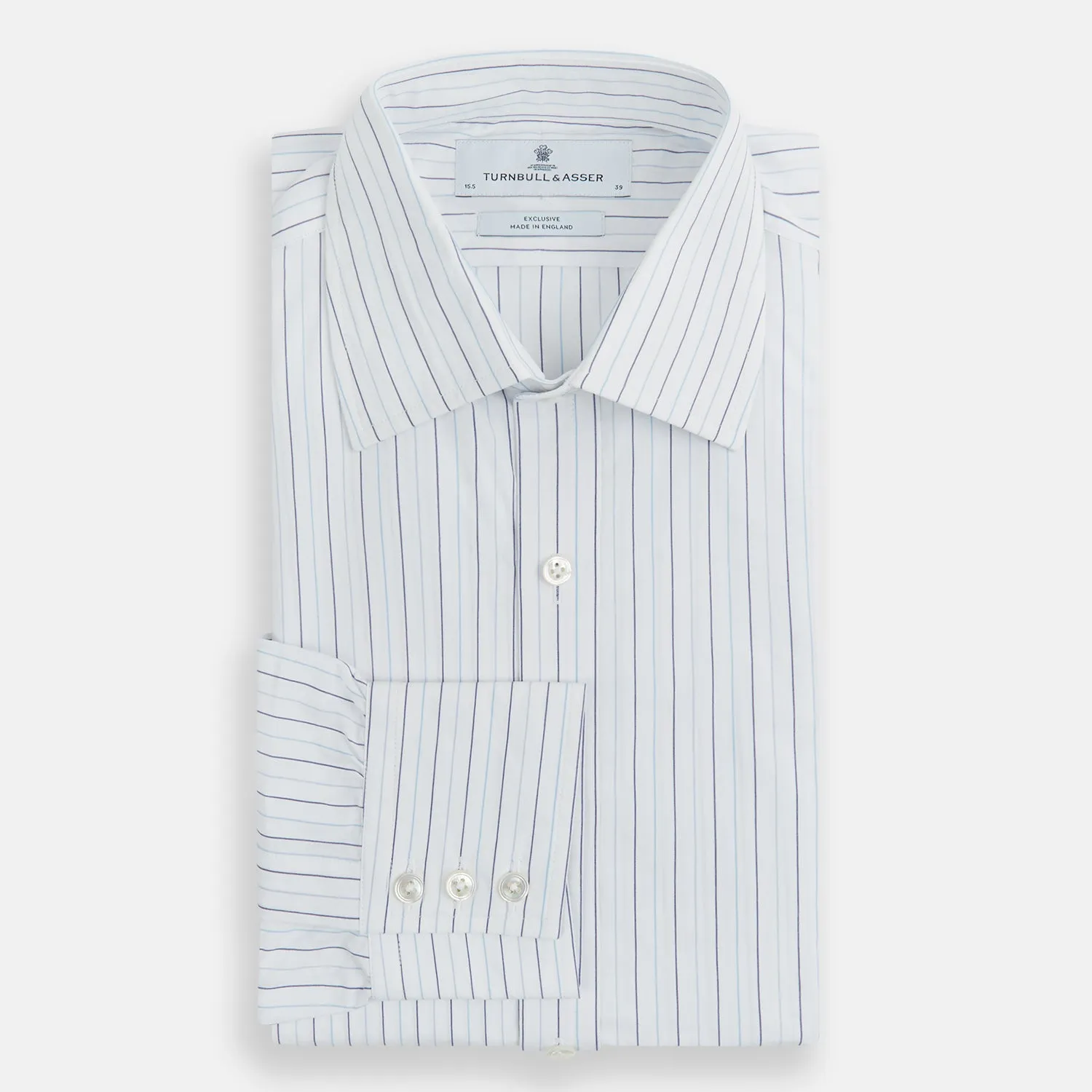 Blue Wide Pinstripe Mayfair Shirt