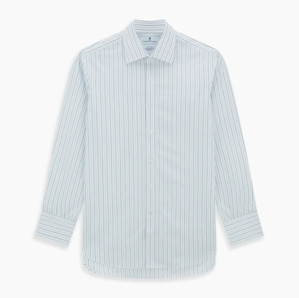 Blue Wide Pinstripe Mayfair Shirt