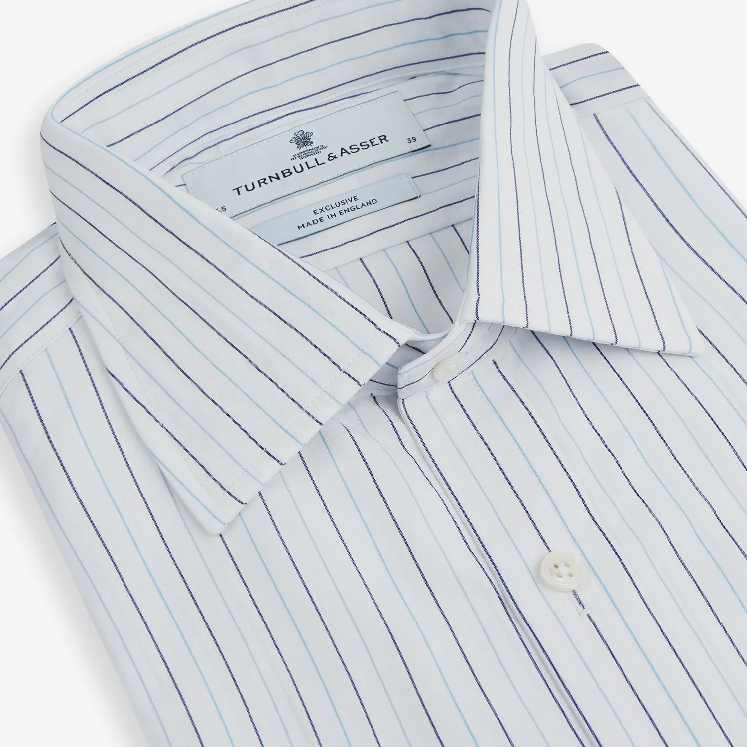 Blue Wide Pinstripe Mayfair Shirt