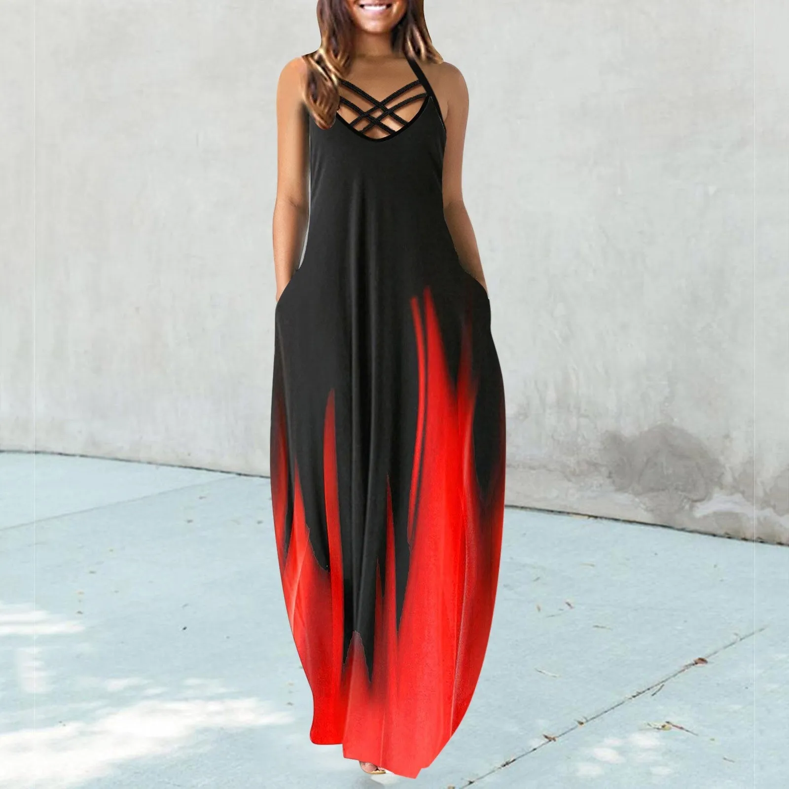 Bohemian Sleeveless Elegant Robe Boho Dress