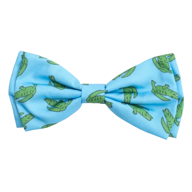 Bow Tie | Alligators Blue & Lime