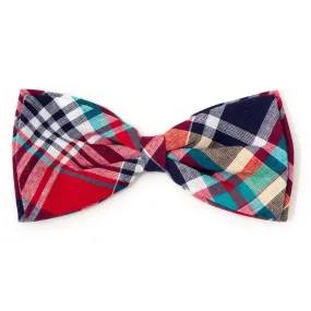 Bow Tie | Red & Navy Multi-Colored Madras Plaid