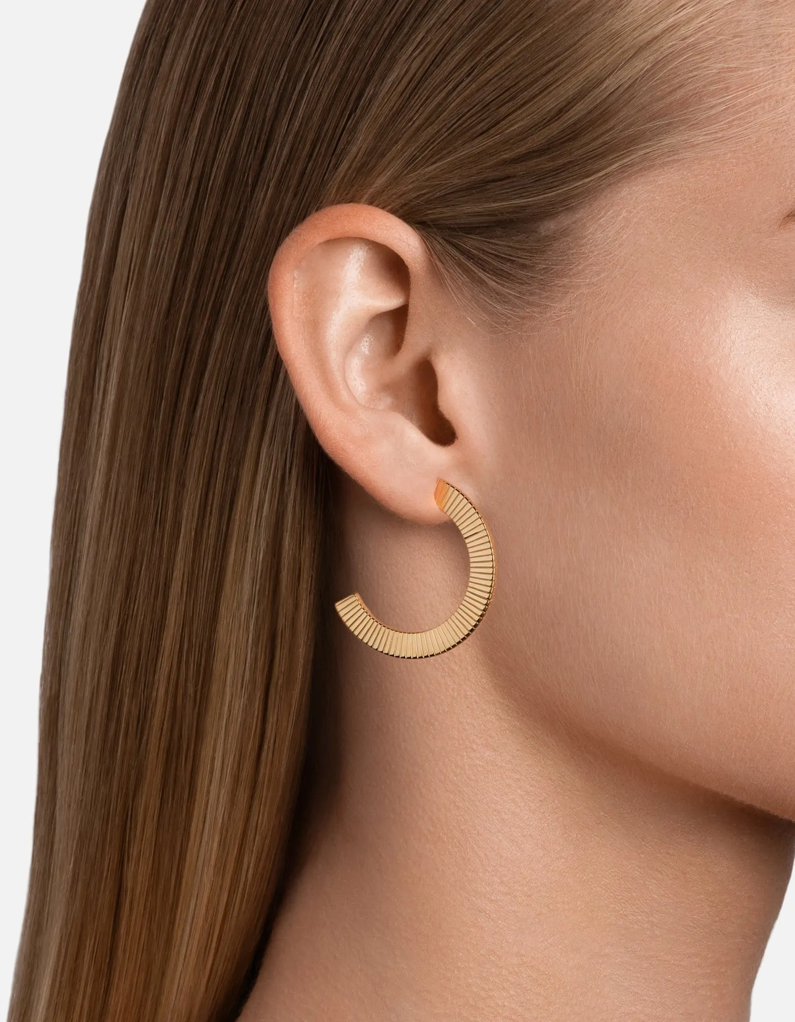 Celeste Hoops, Gold Vermeil