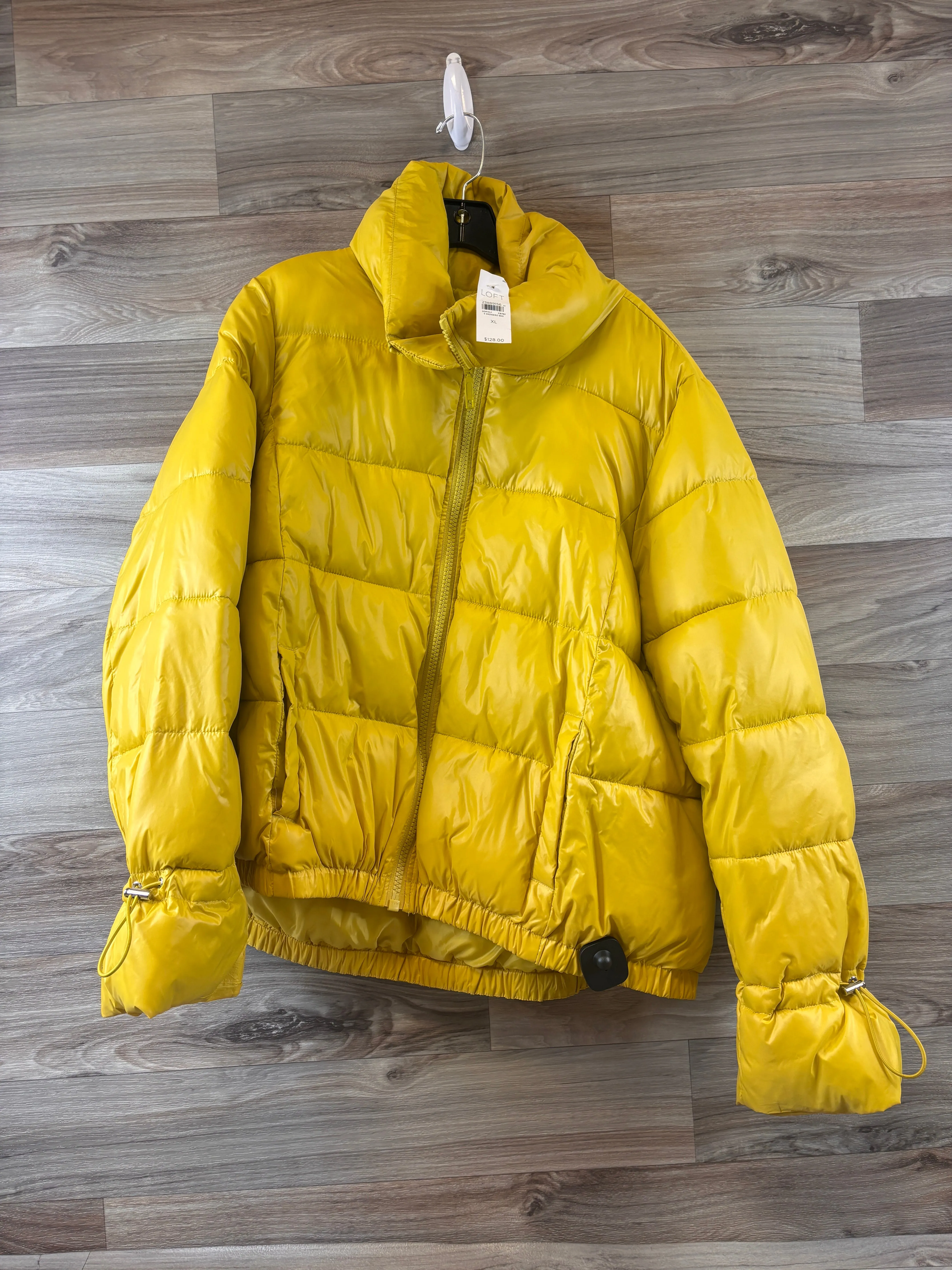 Coat Puffer & Quilted By Loft In Yellow, Size: Xl