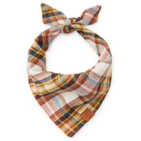 Cornucopia Plaid Flannel Dog Bandana