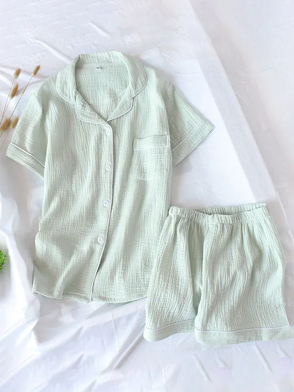 Cotton Basic Shorts Pajama Set