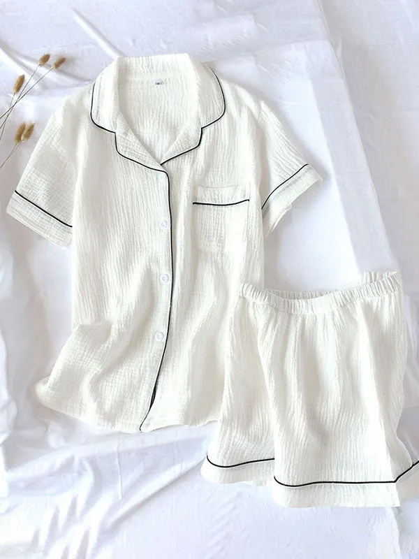 Cotton Basic Shorts Pajama Set