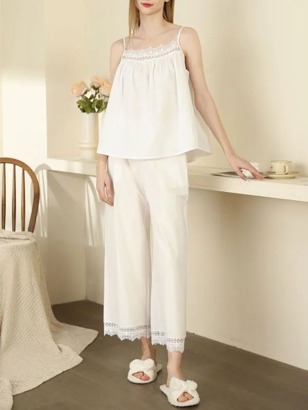 Cotton Lace Camisole Pajama Set