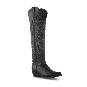 Country Western Womens Boot Borares Black Toe E795