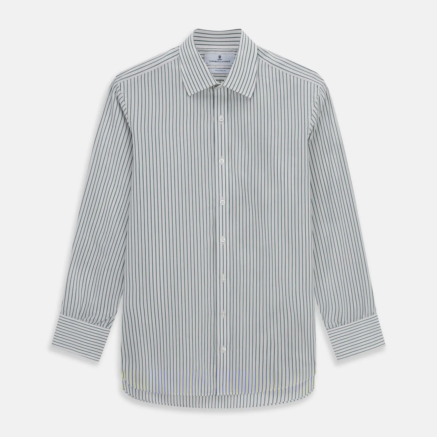 Dark Green Track Stripe Mayfair Shirt