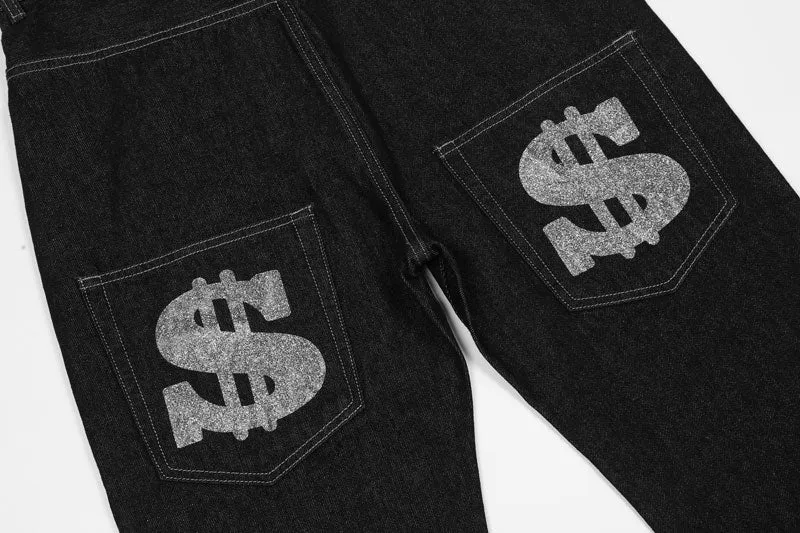 Dollar | Retro Straight Leg Graphic Jeans