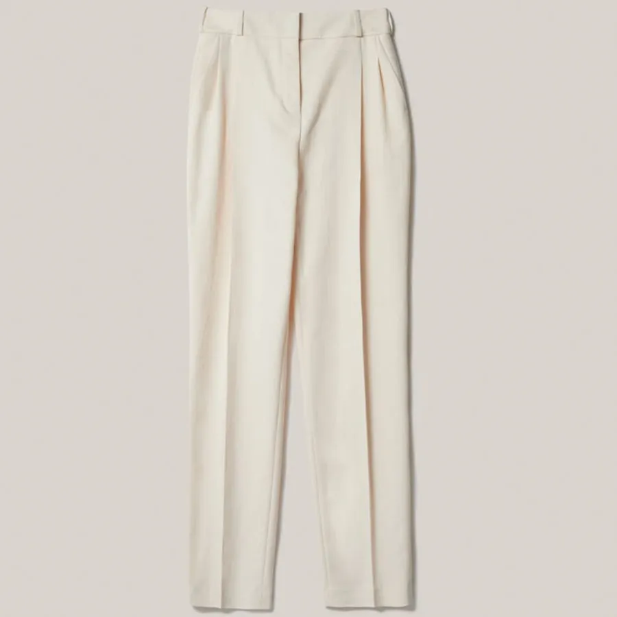 ECOVERO TROUSER "RIVER" IN NATURAL WHITE