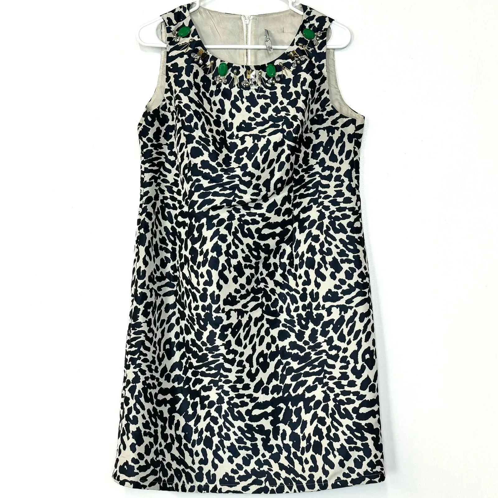 Eliza J | Womens Animal Print Career Dress | Color: Blue/White | Size: 12P | Pre-Owned