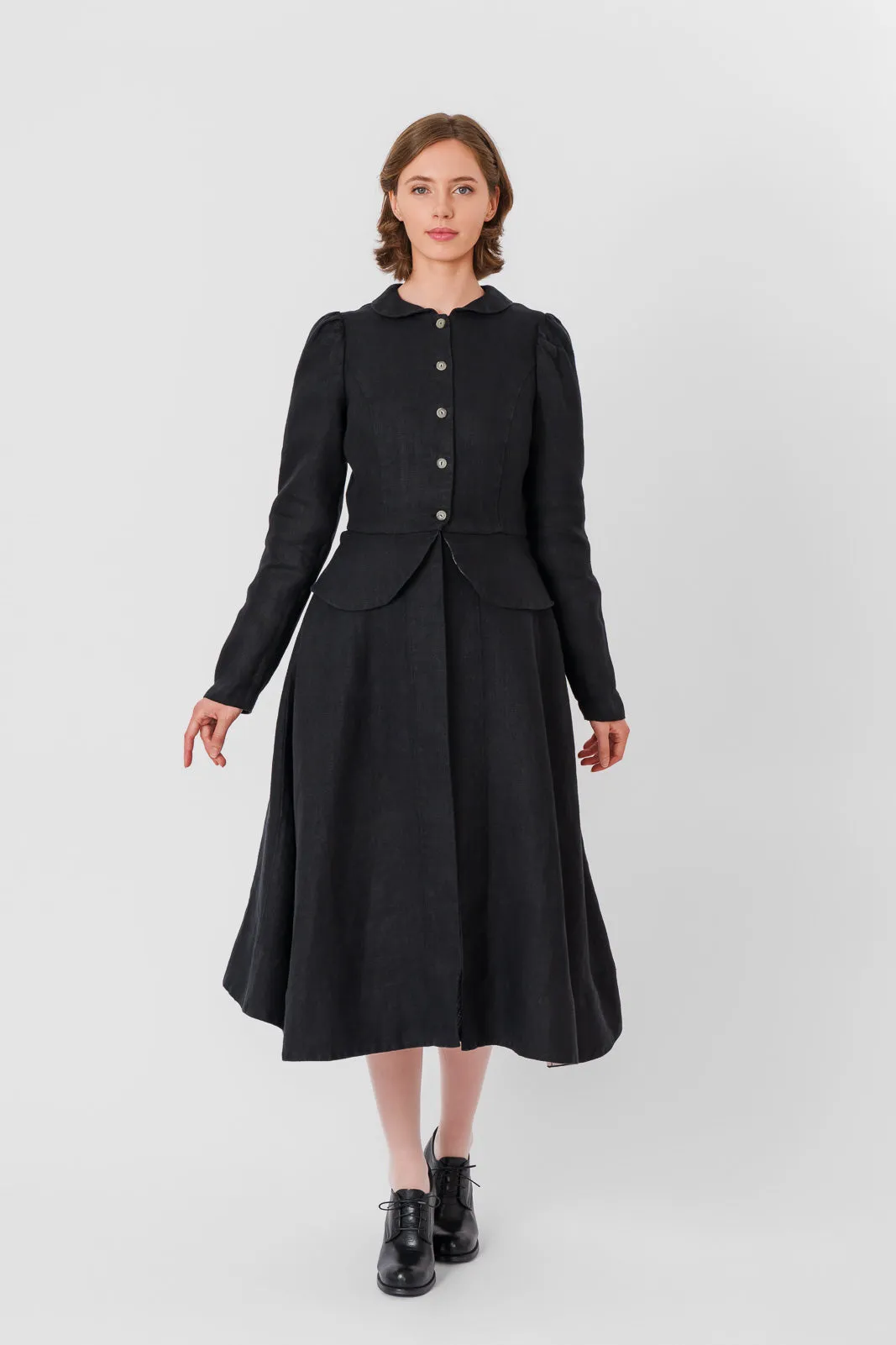 Elizabeth Coat, Long Sleeve, Twill Linen