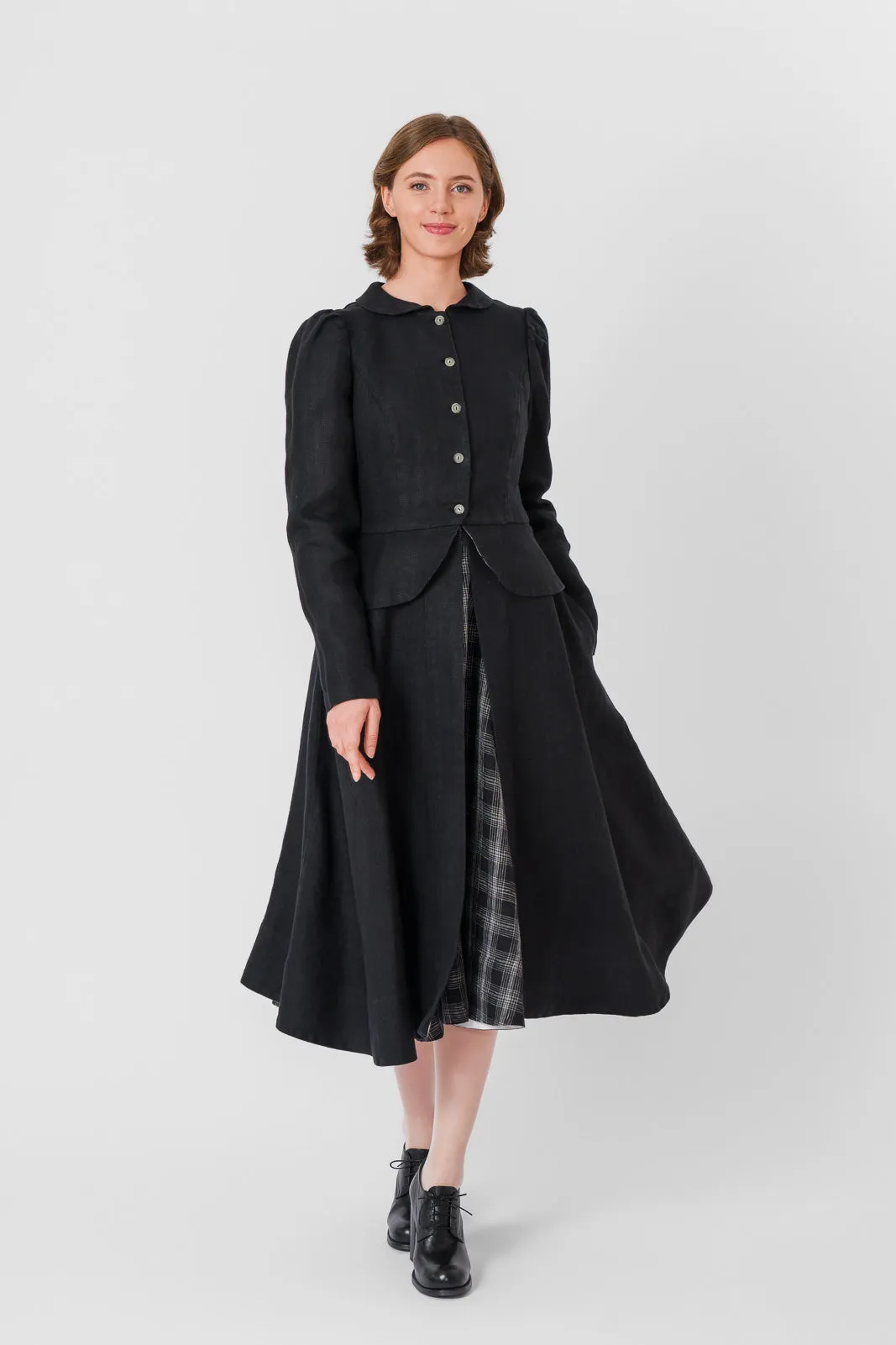 Elizabeth Coat, Long Sleeve, Twill Linen