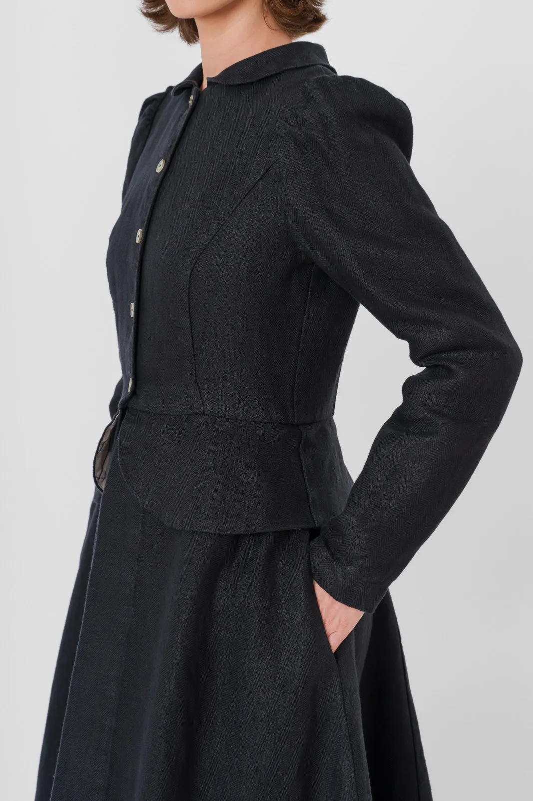 Elizabeth Coat, Long Sleeve, Twill Linen