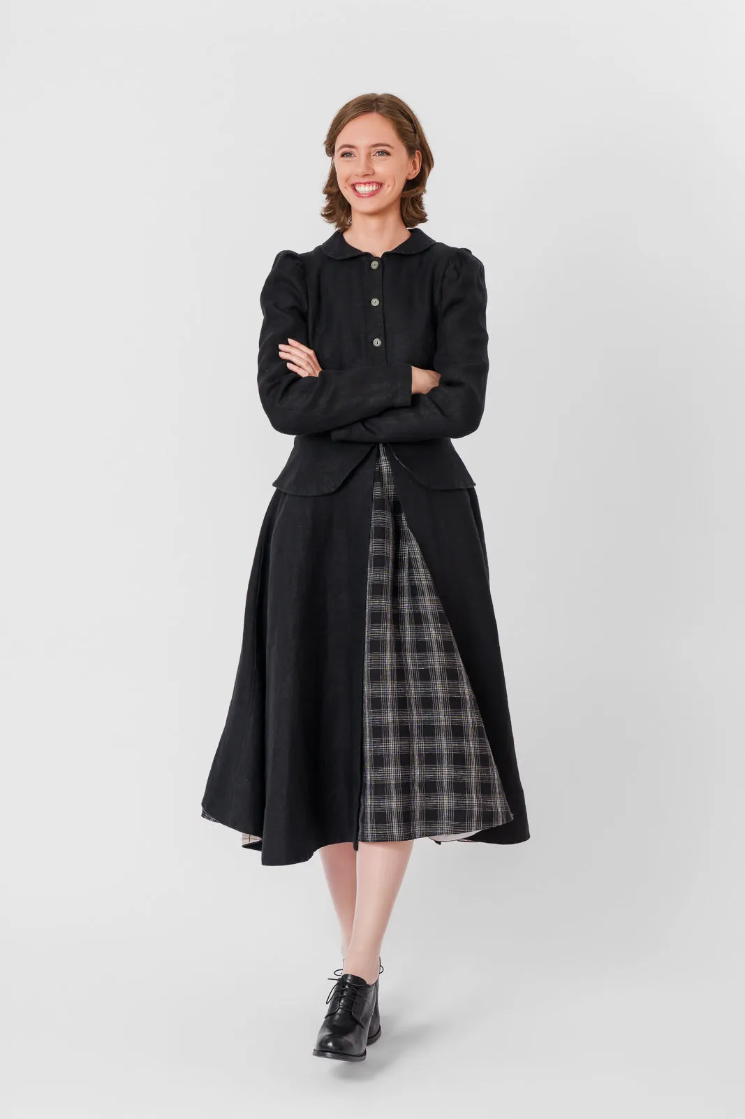 Elizabeth Coat, Long Sleeve, Twill Linen