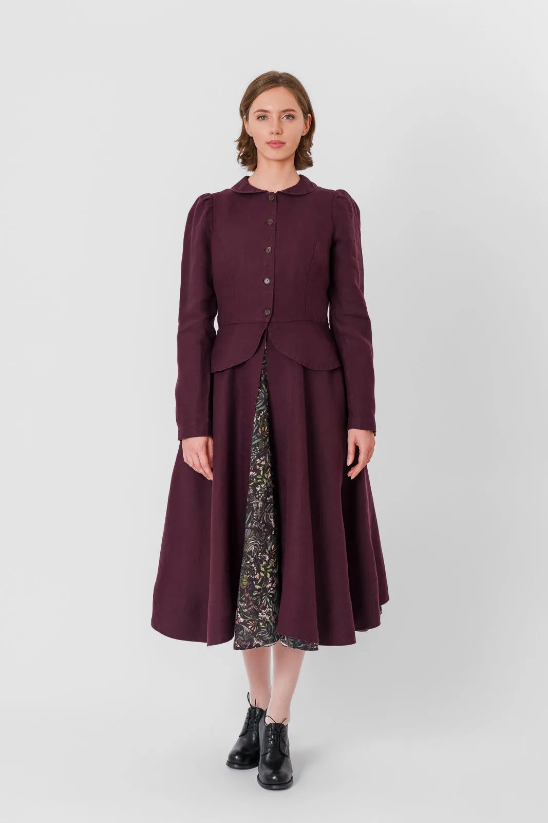 Elizabeth Coat, Long Sleeve, Twill Linen