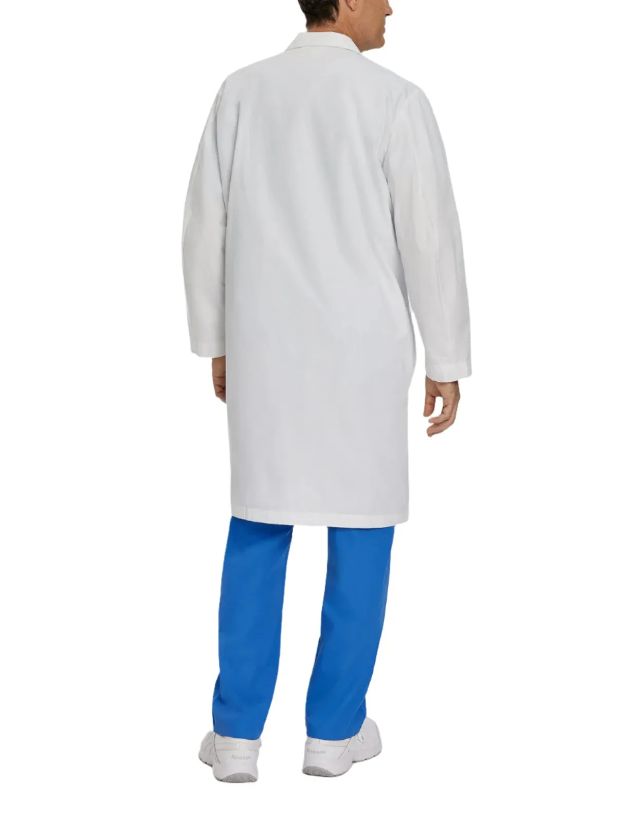 Essential - Men's 3-Pocket Full-Length White Lab Coat