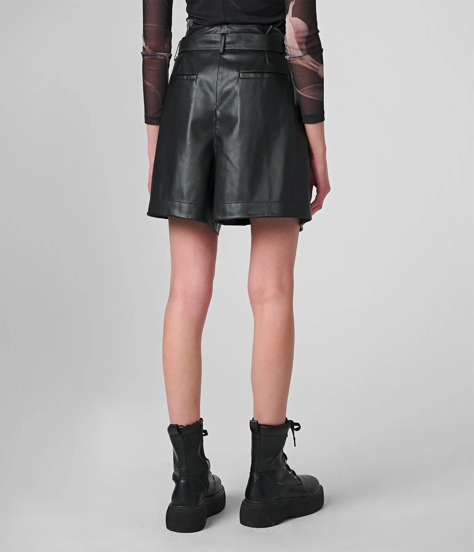 Faux Leather Shorts